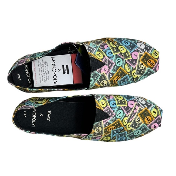 NWT Box Toms x Monopoly Alpargata Graphic Slip On Flats Men’s 9.5 Women’s 10.5 main image 15